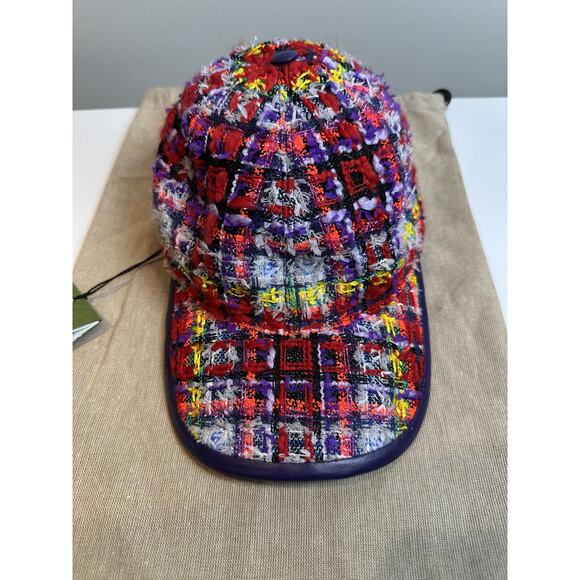 NWT GUCCI Multi Color Polyester Cap Size L - Picture 1 of 7